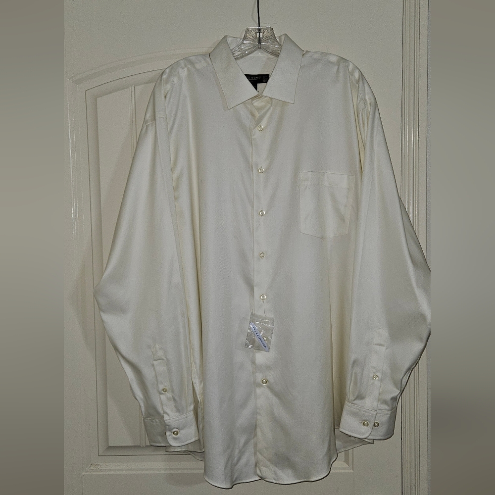 Pronto Uomo Ivory Long Sleeve Dress Shirt